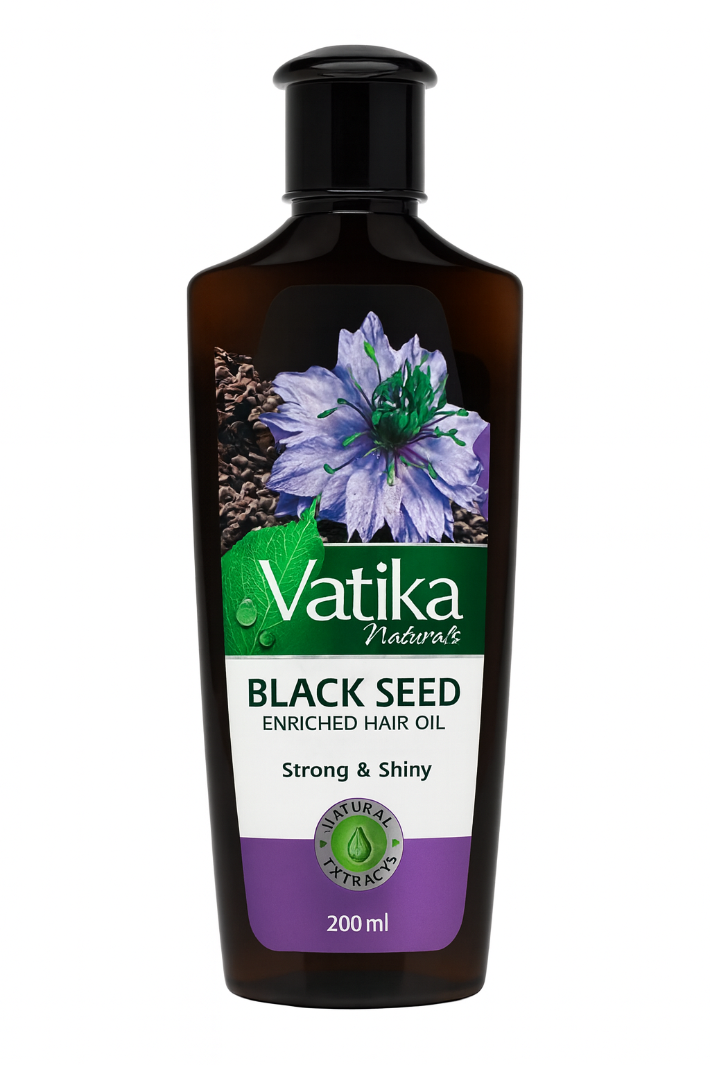 Vatika Naturals – Black Seed Haaröl (200 ml) Starkes, glänzendes Haar • Mit Schwarzkümmelöl • Natürliche Pflege