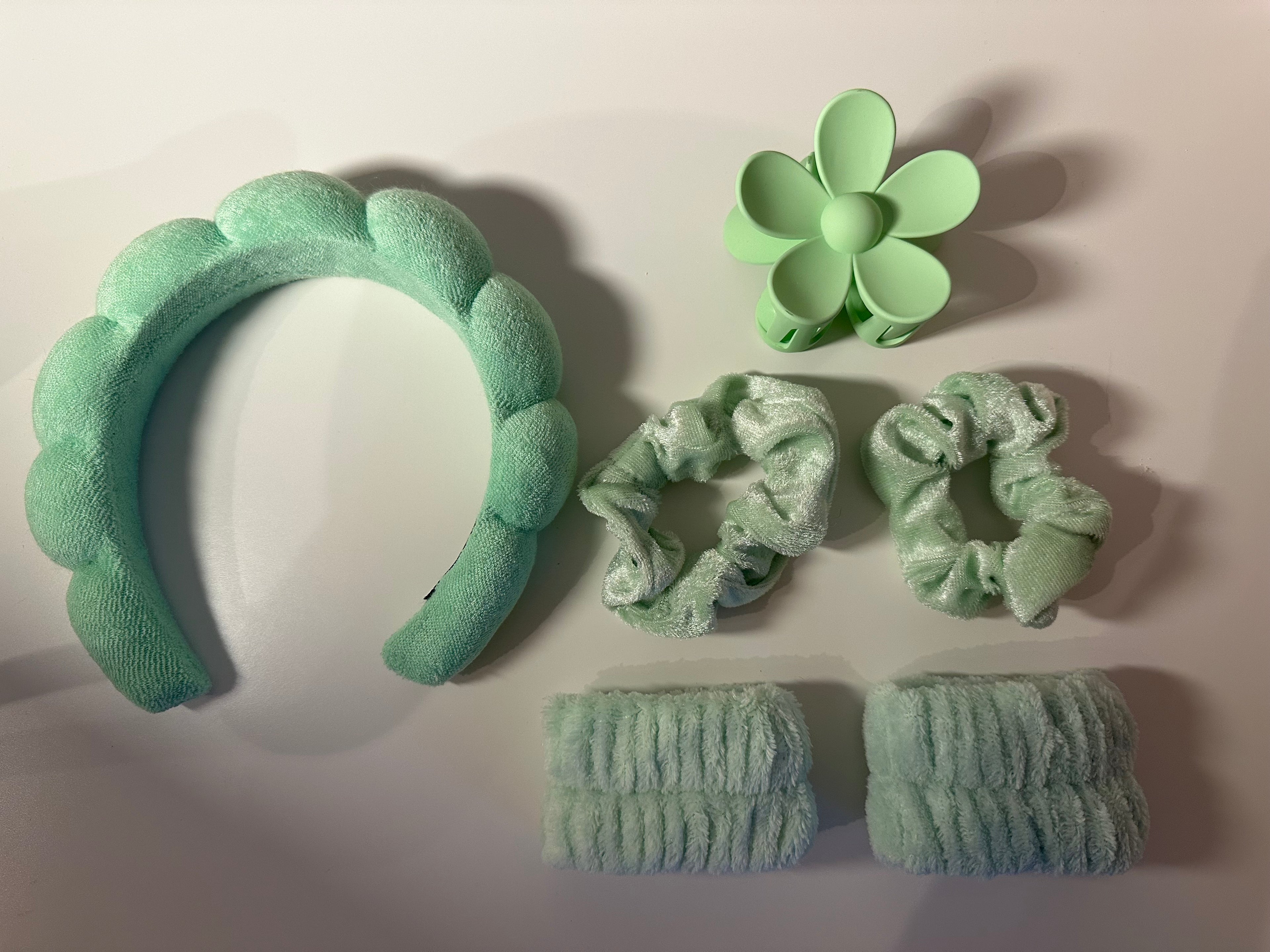 6-teiliges Beauty-Accessoire-Set – Stirnband, Scrunchies & Haarklammer