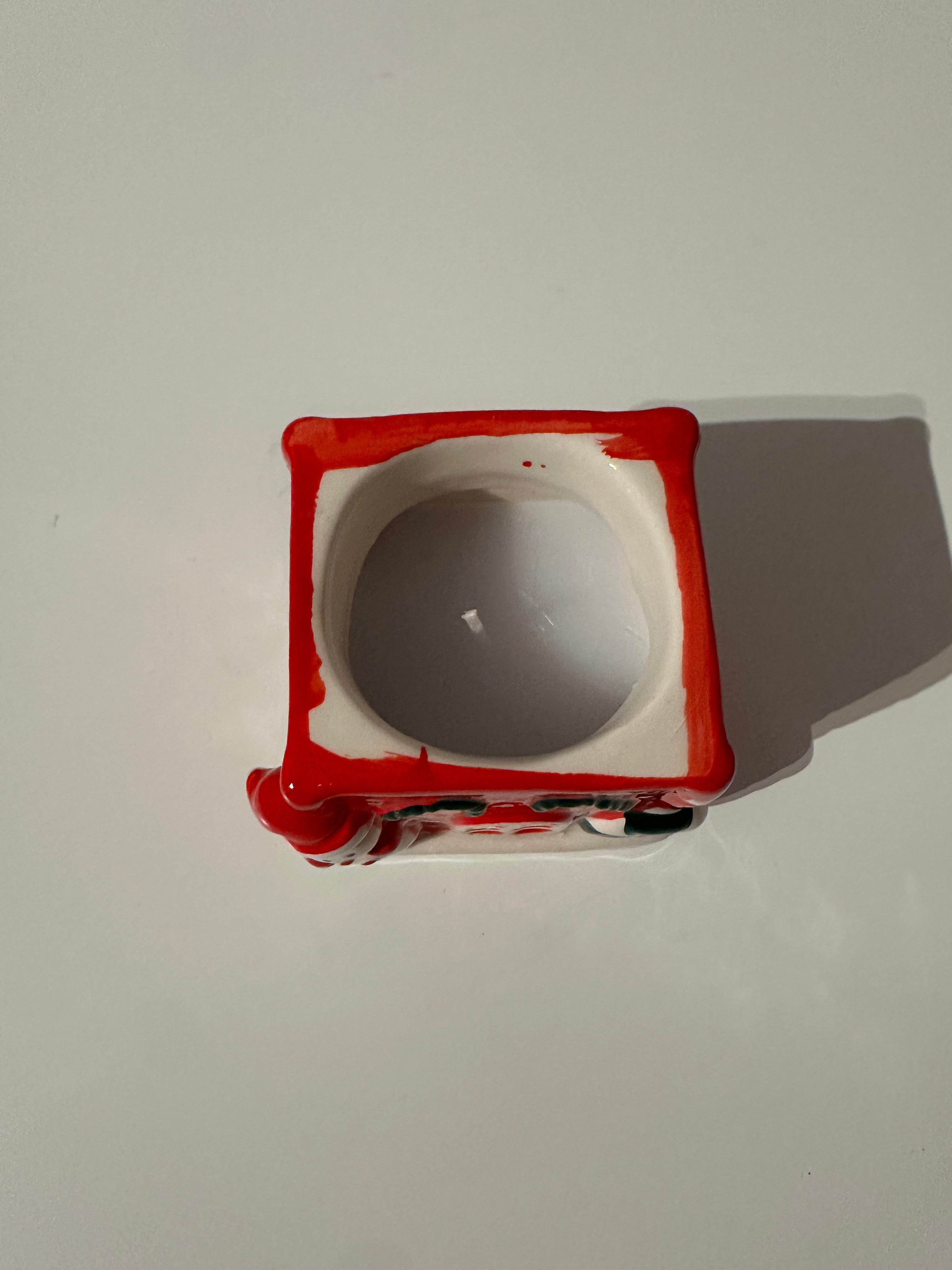 Kerze Winterhaus mit Schneemann