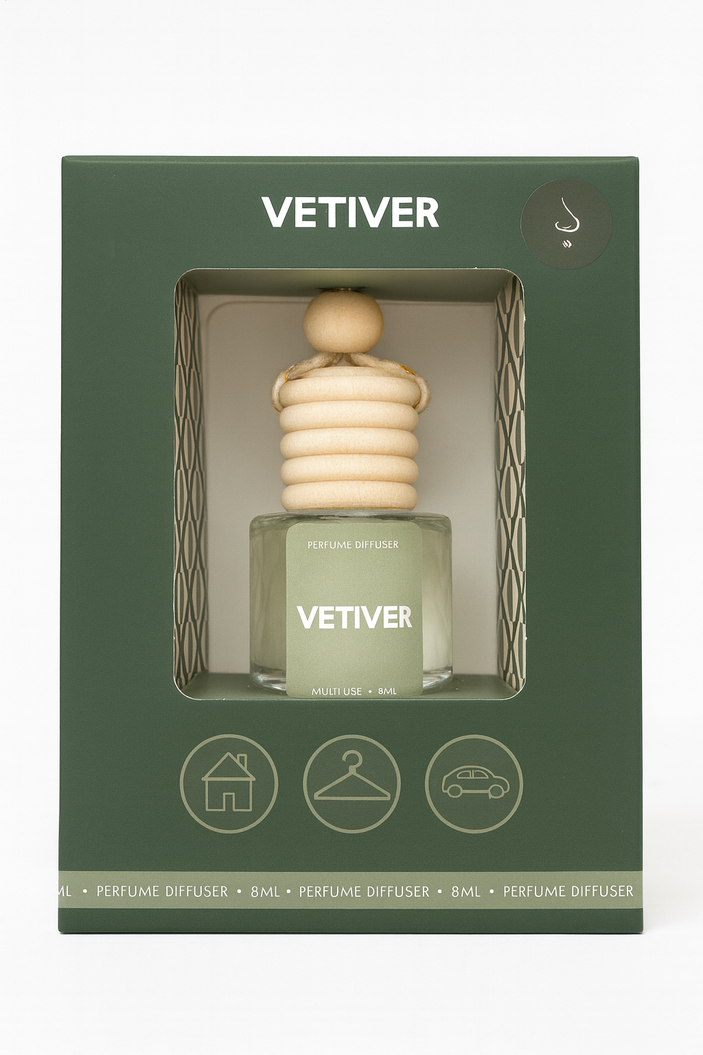 Vetiver Duftdiffuser – natürliche Frische für Auto, Zuhause & Schrank